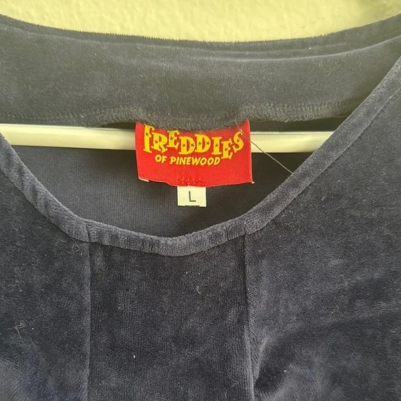 Women's Navy Freddie’s of pinewood velvet Top - Picture 2 of 4